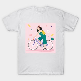 Racing bike girl T-Shirt